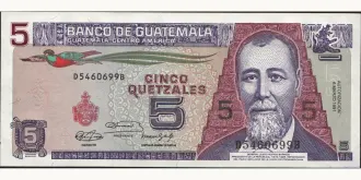 5 quetzales 1991