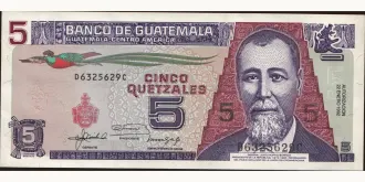 5 quetzales 1992