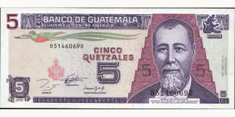 5 quetzales 1993