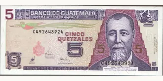 5 quetzales 1998