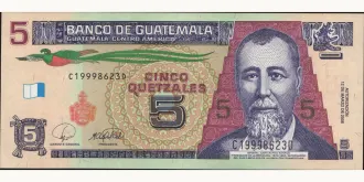 5 quetzales 2008