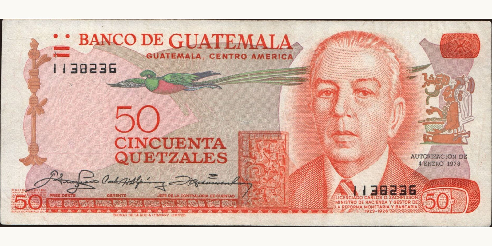 50 quetzales 1978