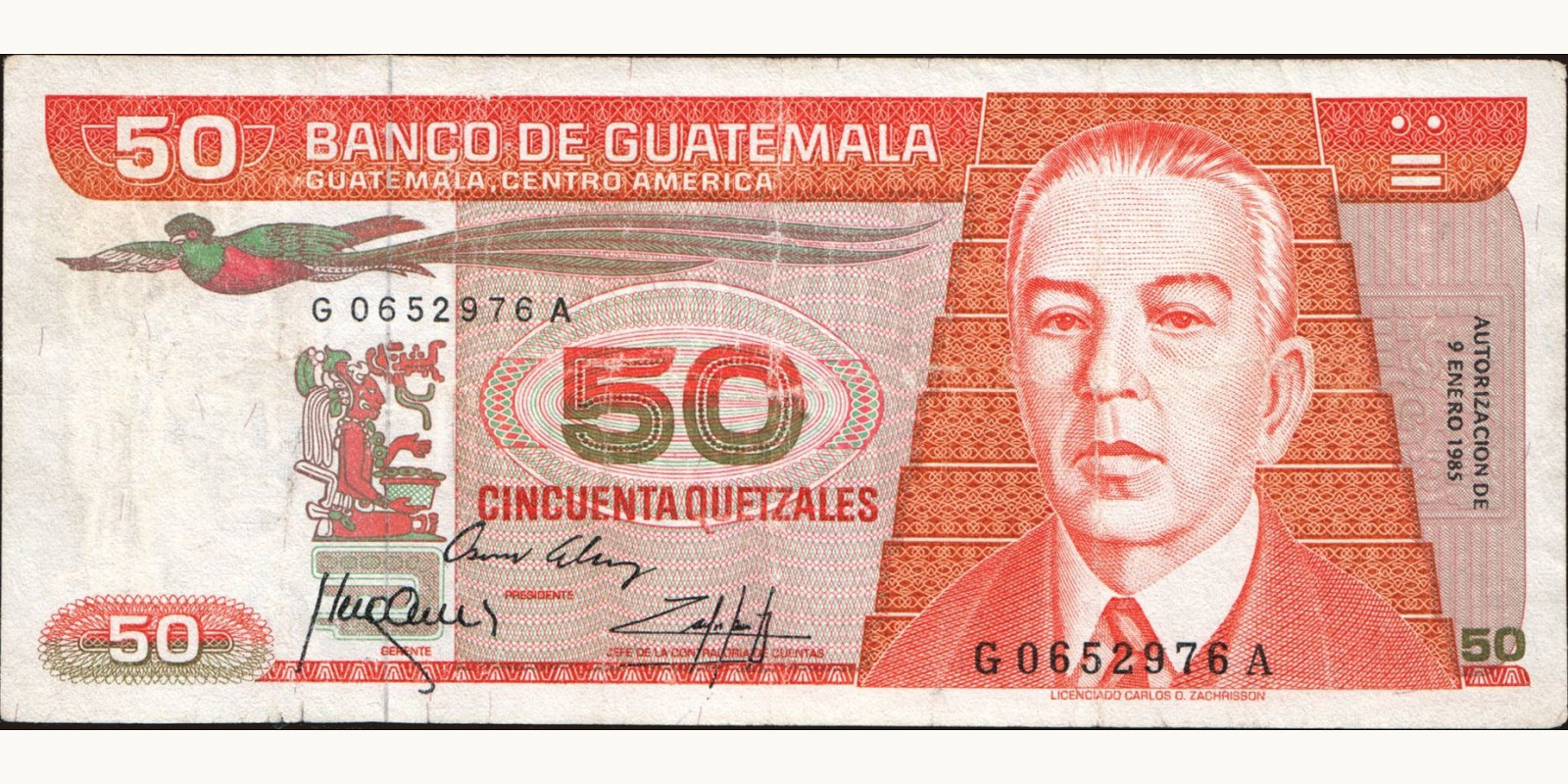 50 quetzales 1985