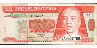 50 quetzales 1992