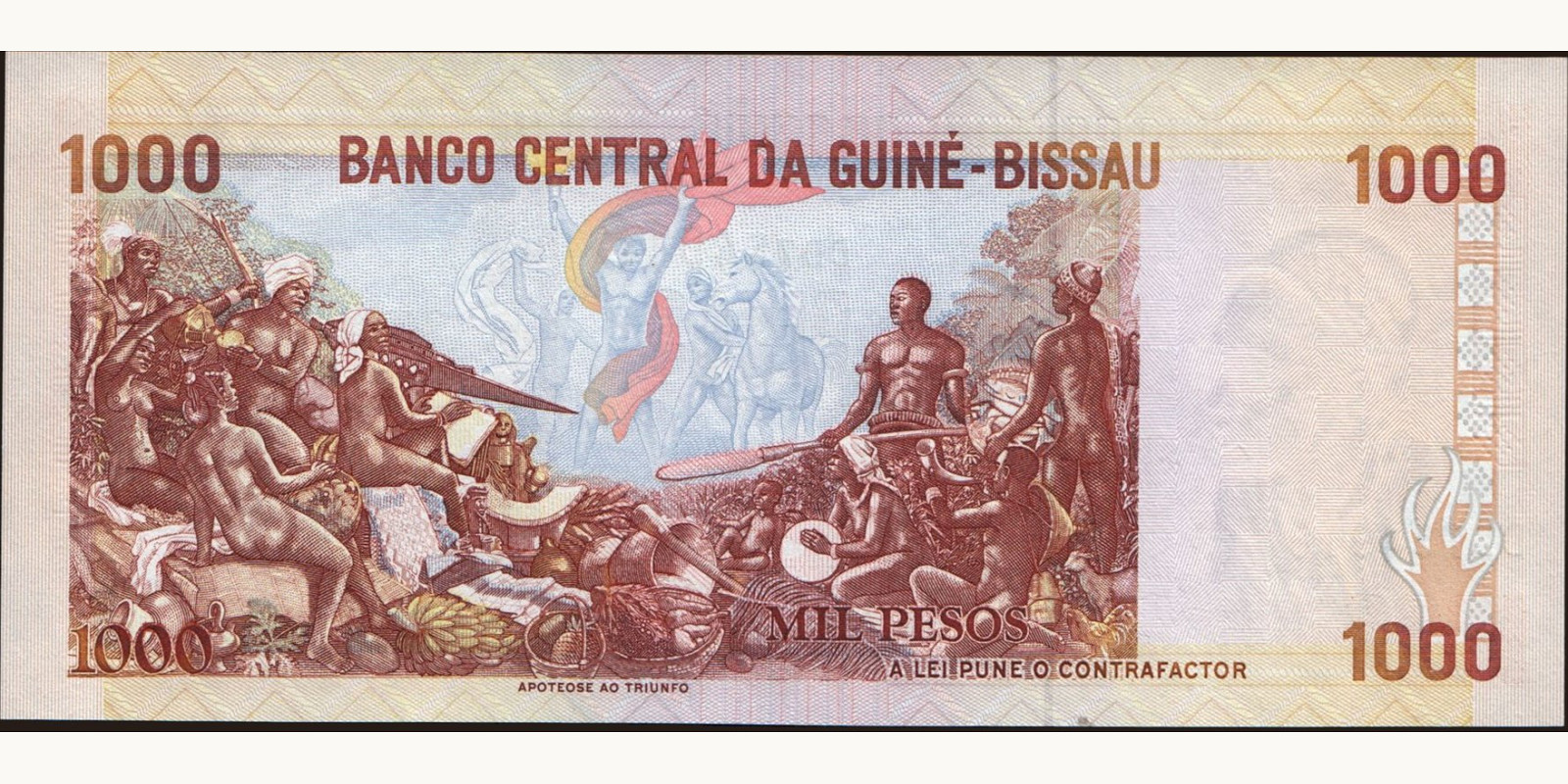1000 pesos Guinea-Bissau 1993 — Back side