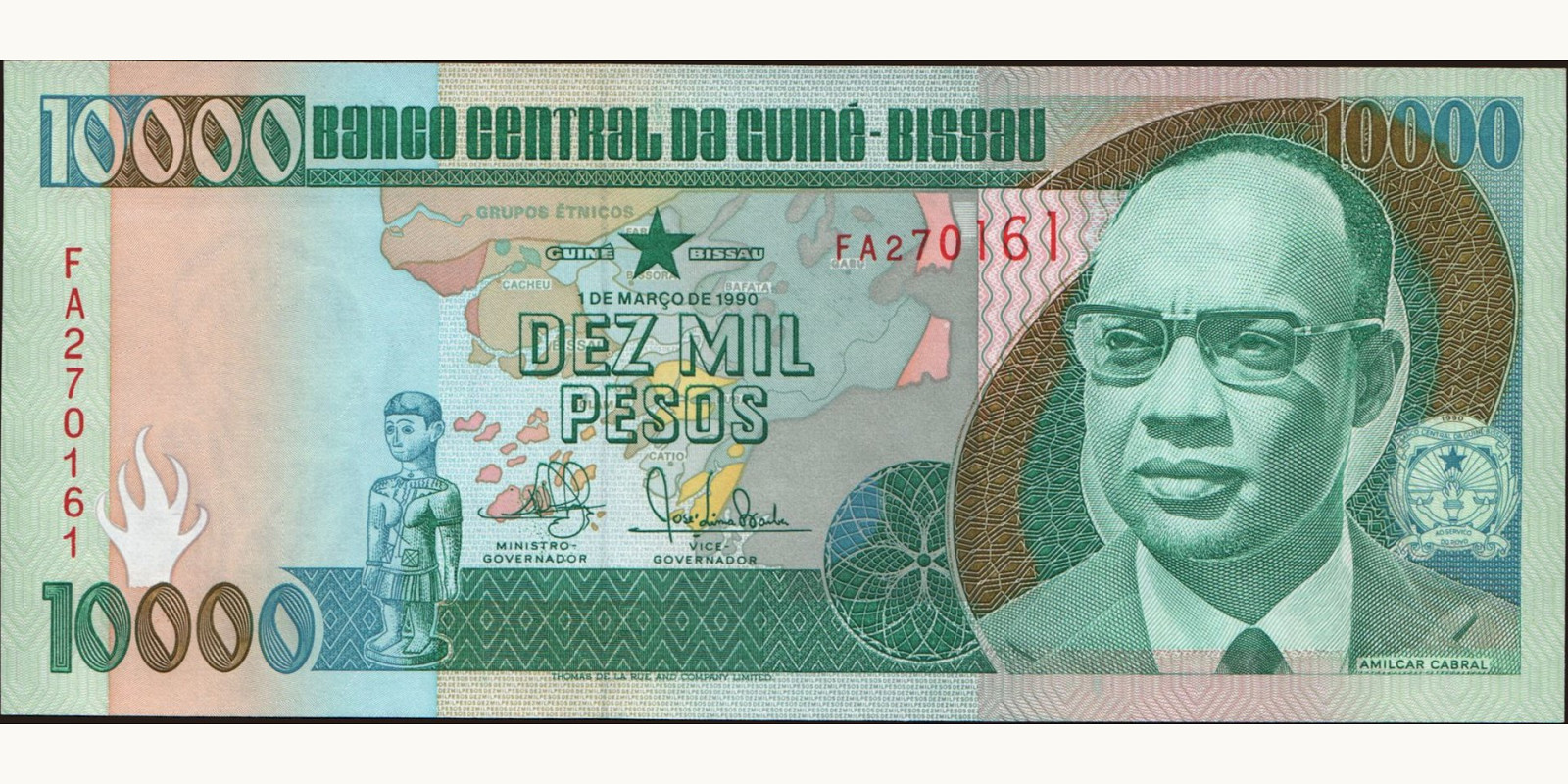 10000 pesos 1990