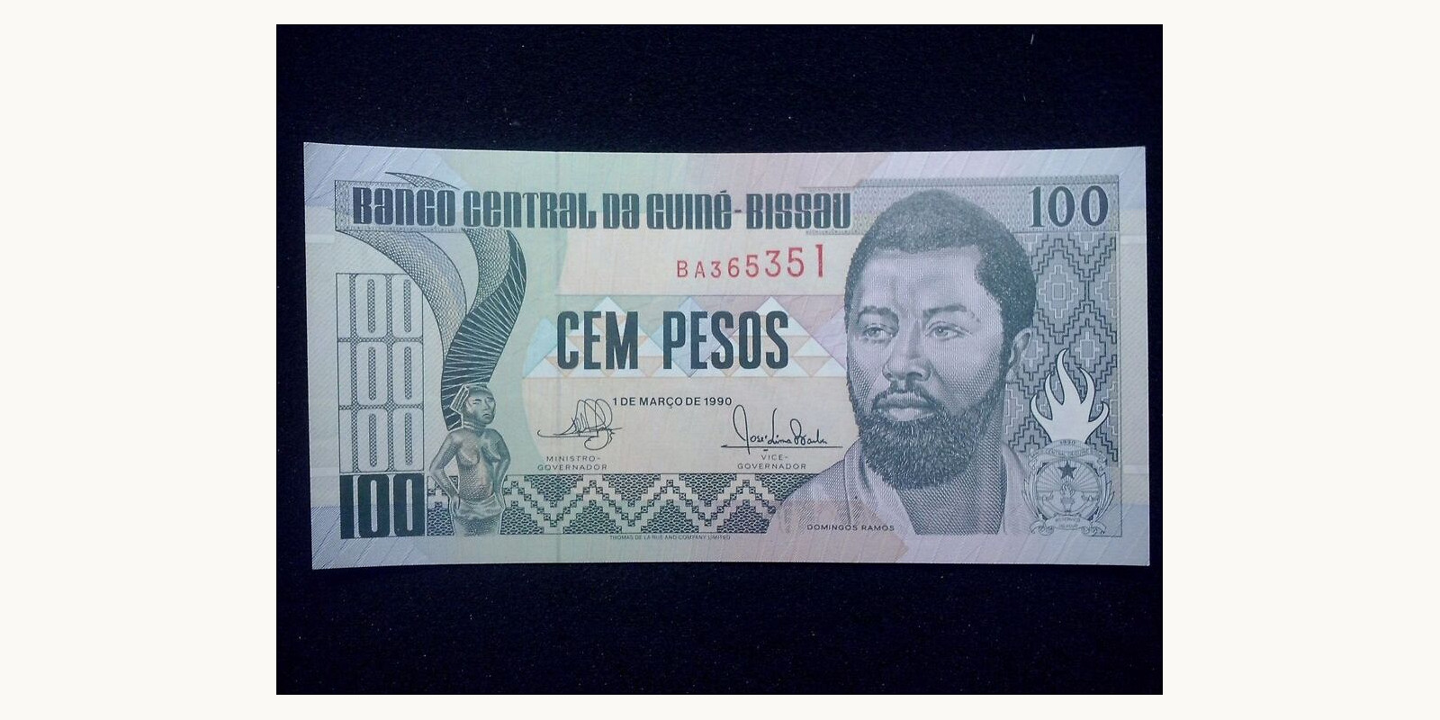 100 pesos Гвинея-Бисау 1990 — Лицевая сторона