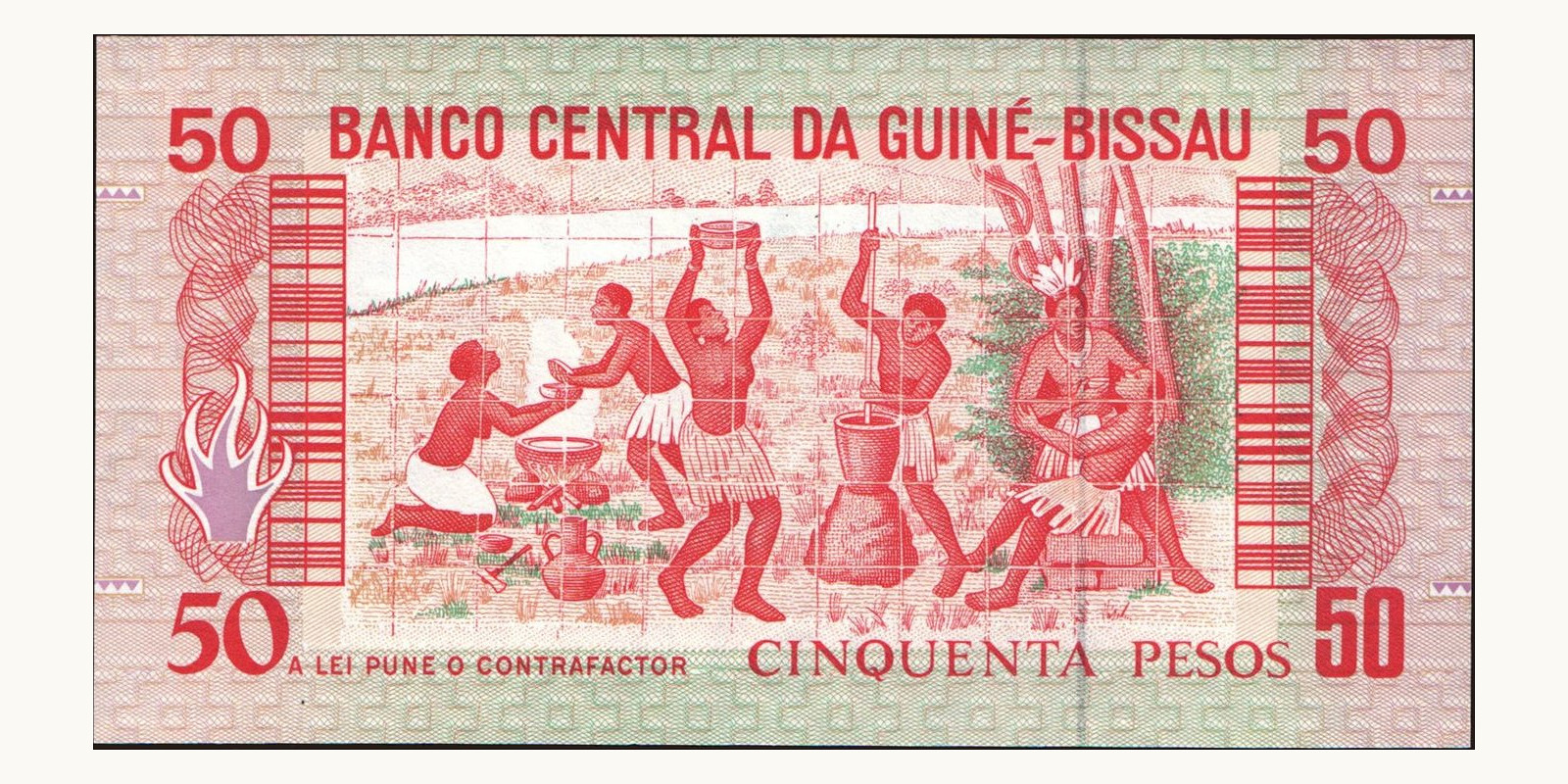 50 pesos Guinea-Bissau 1990 — Back side