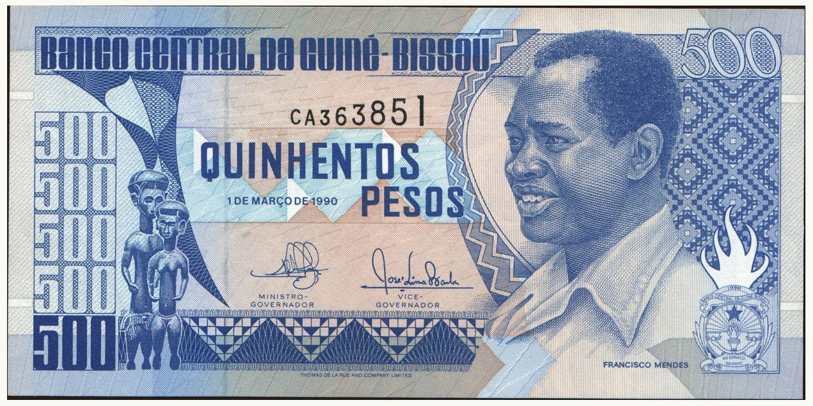 500 pesos 1990