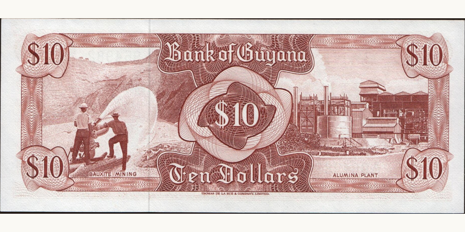 10 dollars Гайана 1983 — Оборотная сторона