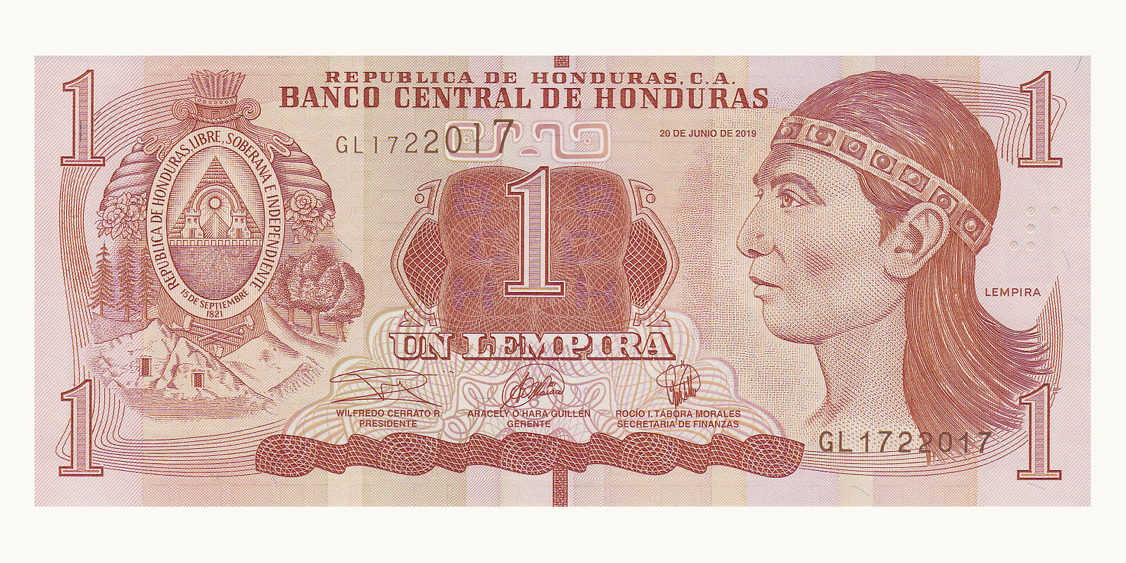 1 lempira 2019