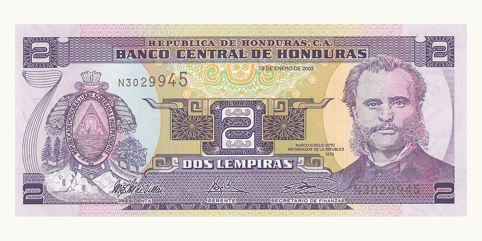 2 lempiras 2003