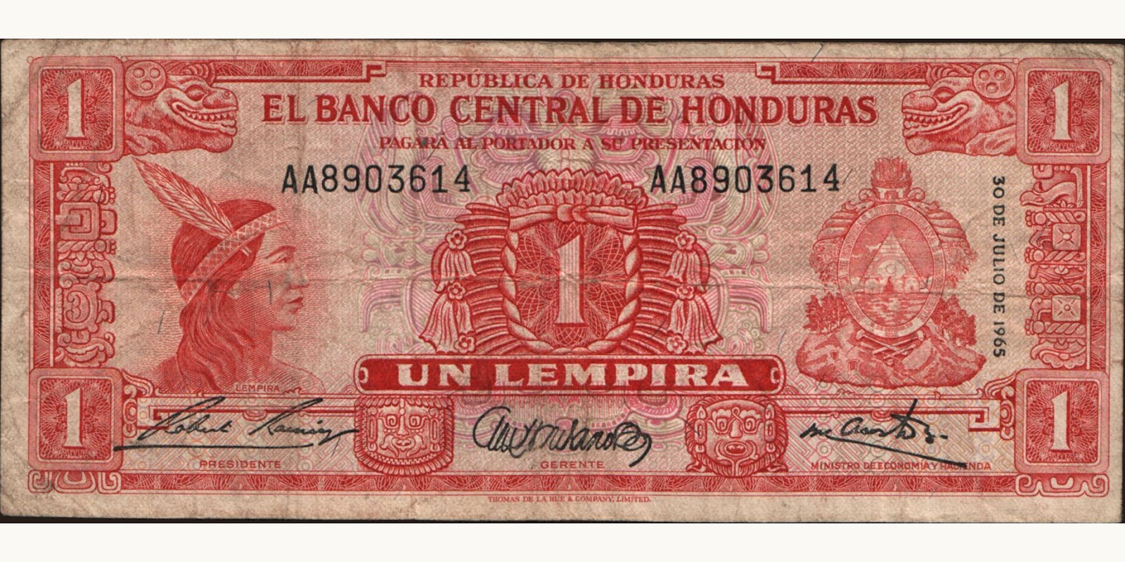 1 lempira 1965