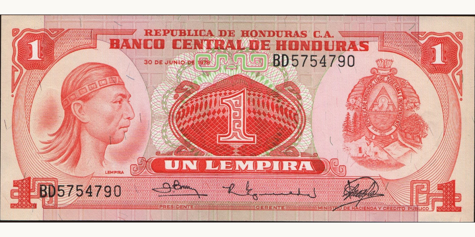 1 lempira 1978