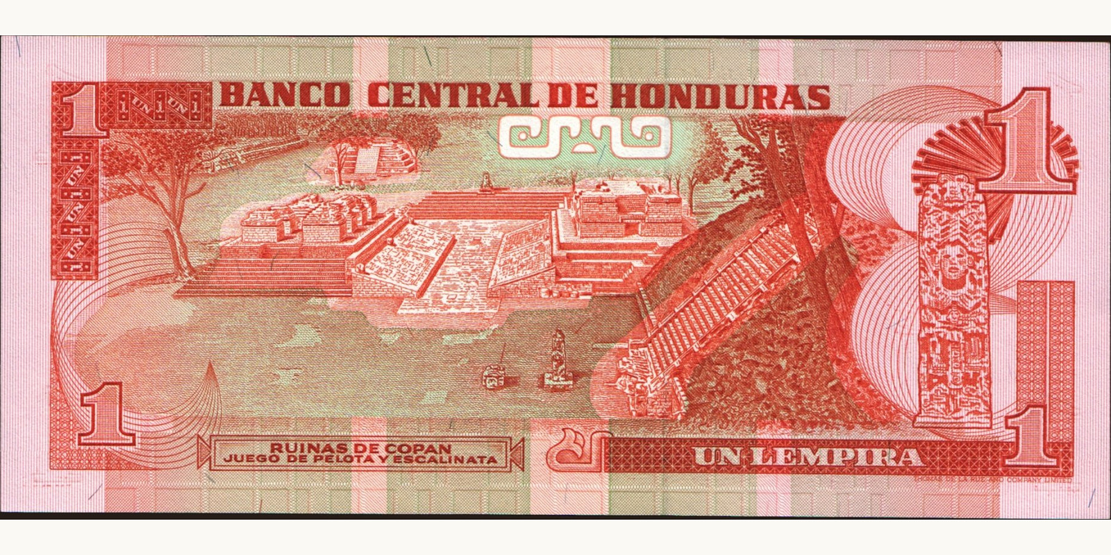 1 lempira Гондурас 1989 — Оборотная сторона