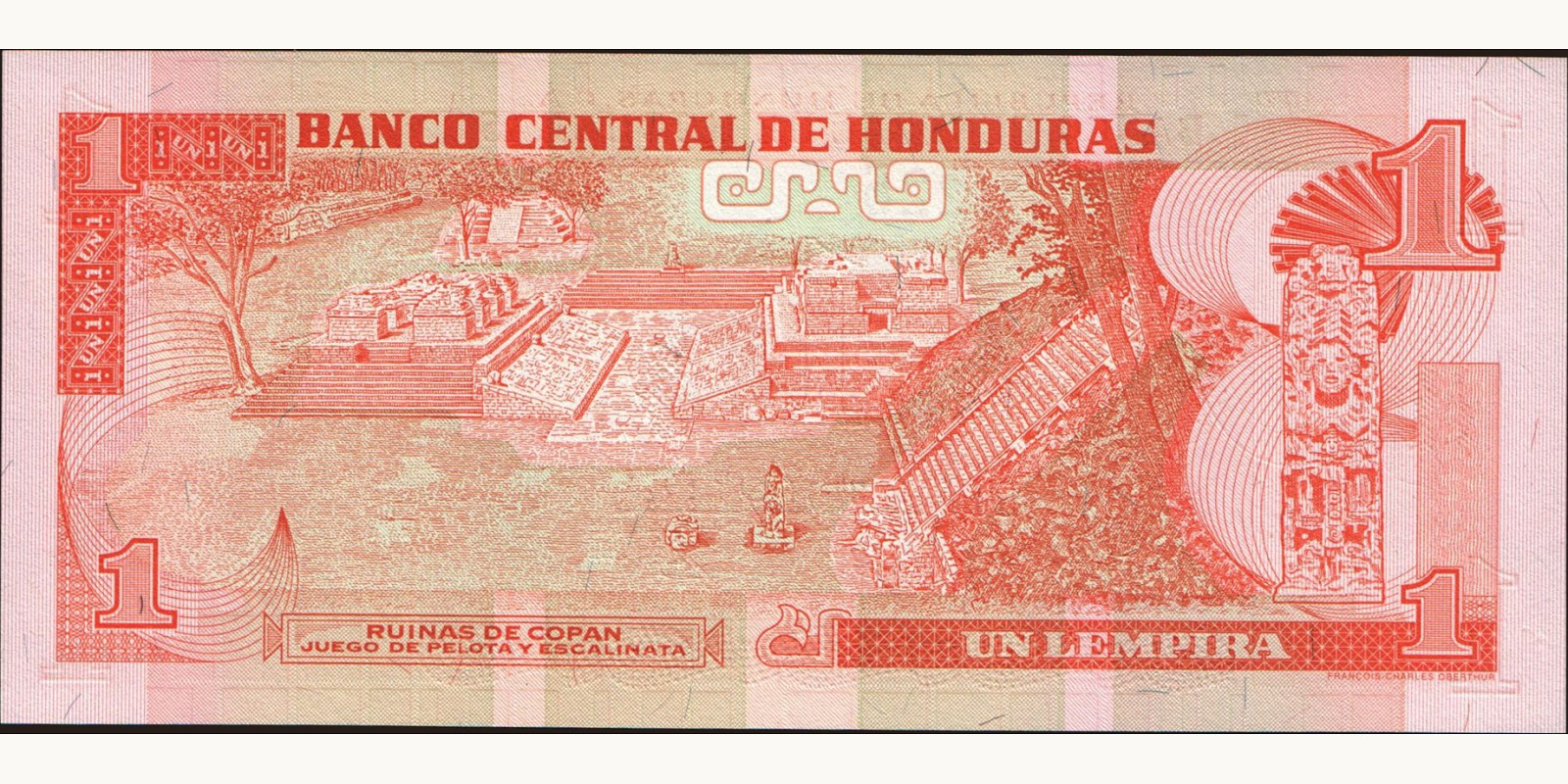 1 lempira Гондурас 1996 — Оборотная сторона