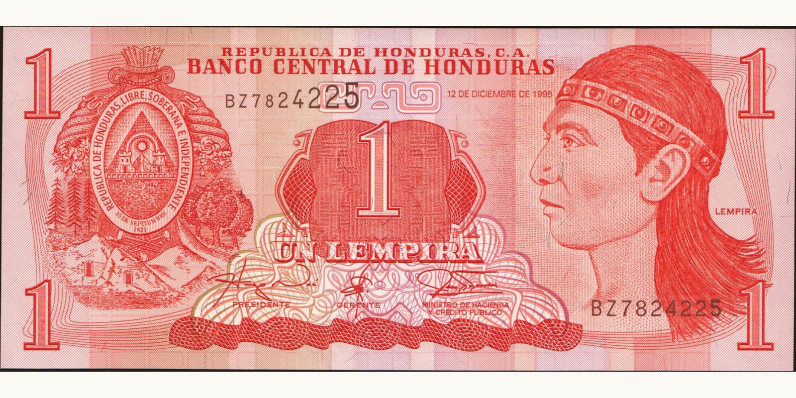 1 lempira 1996