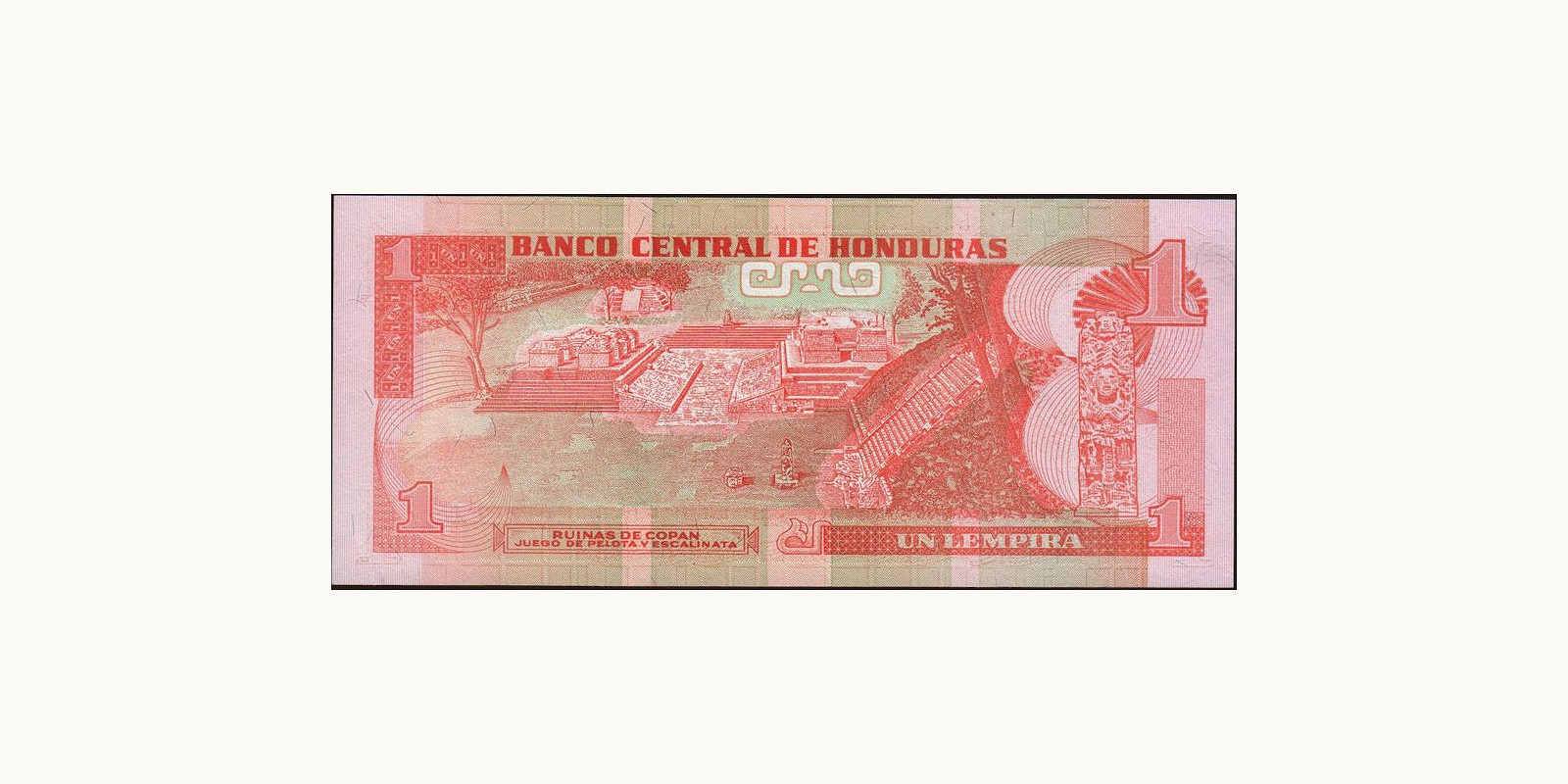 1 lempira Гондурас 1997 — Оборотная сторона