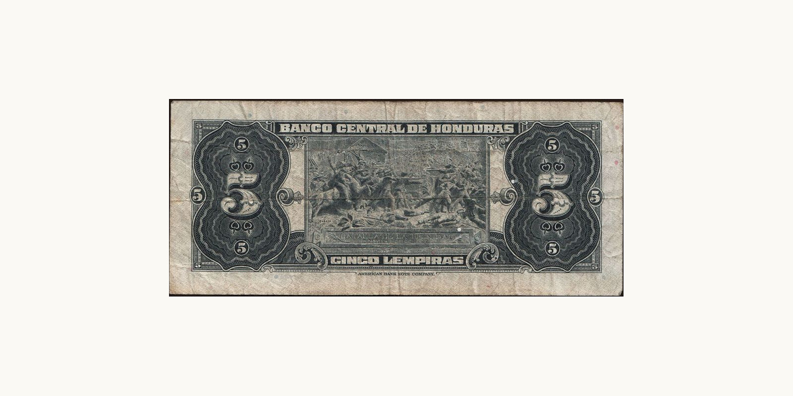 10 lempira Гондурас 1970 — Оборотная сторона