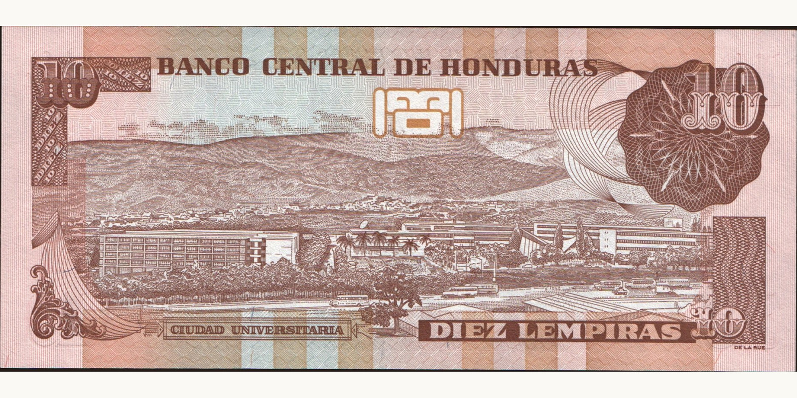 10 lempira Гондурас 2008 — Оборотная сторона