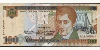 100 lempira 2004