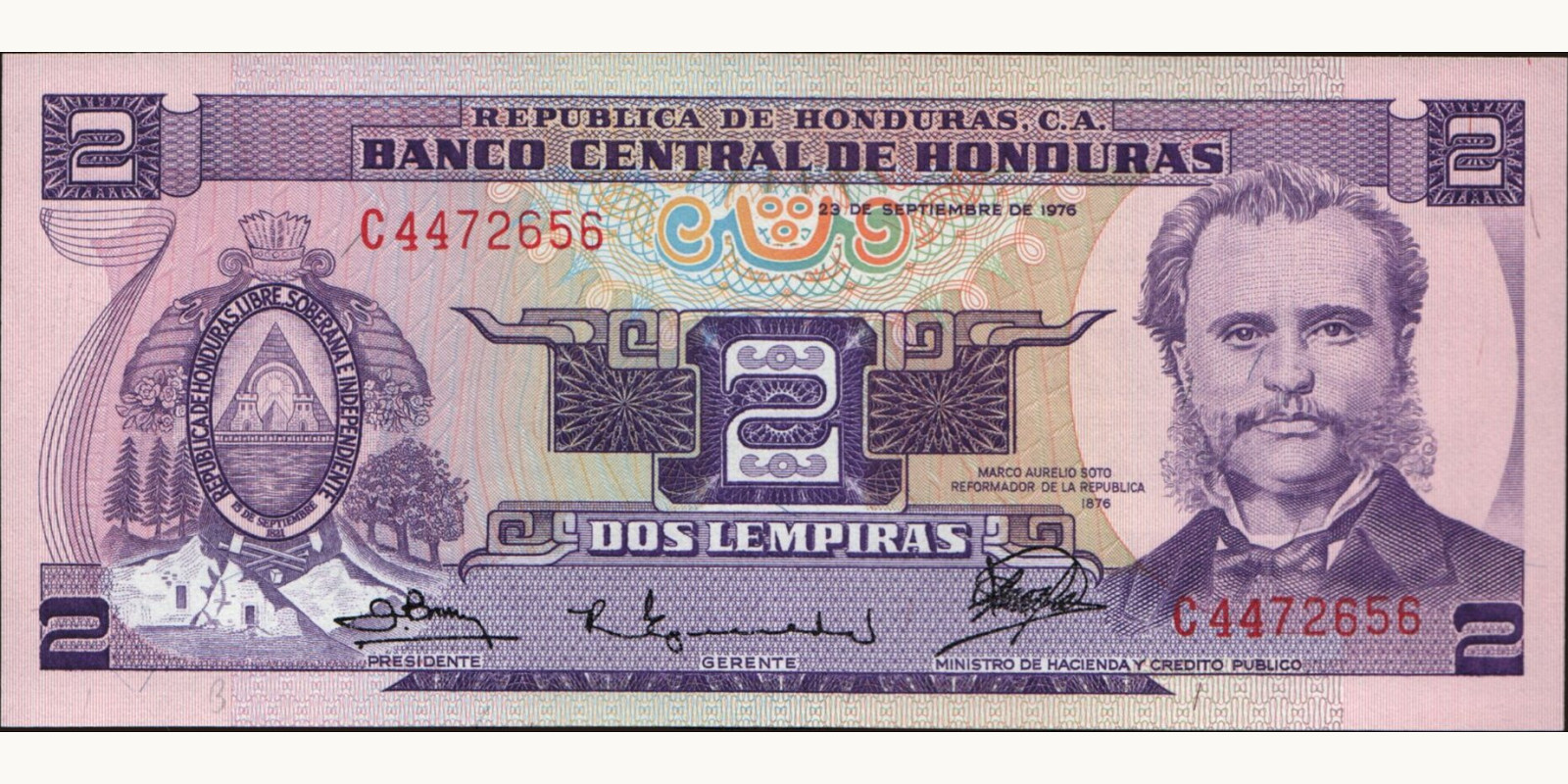 2 lempira 1976