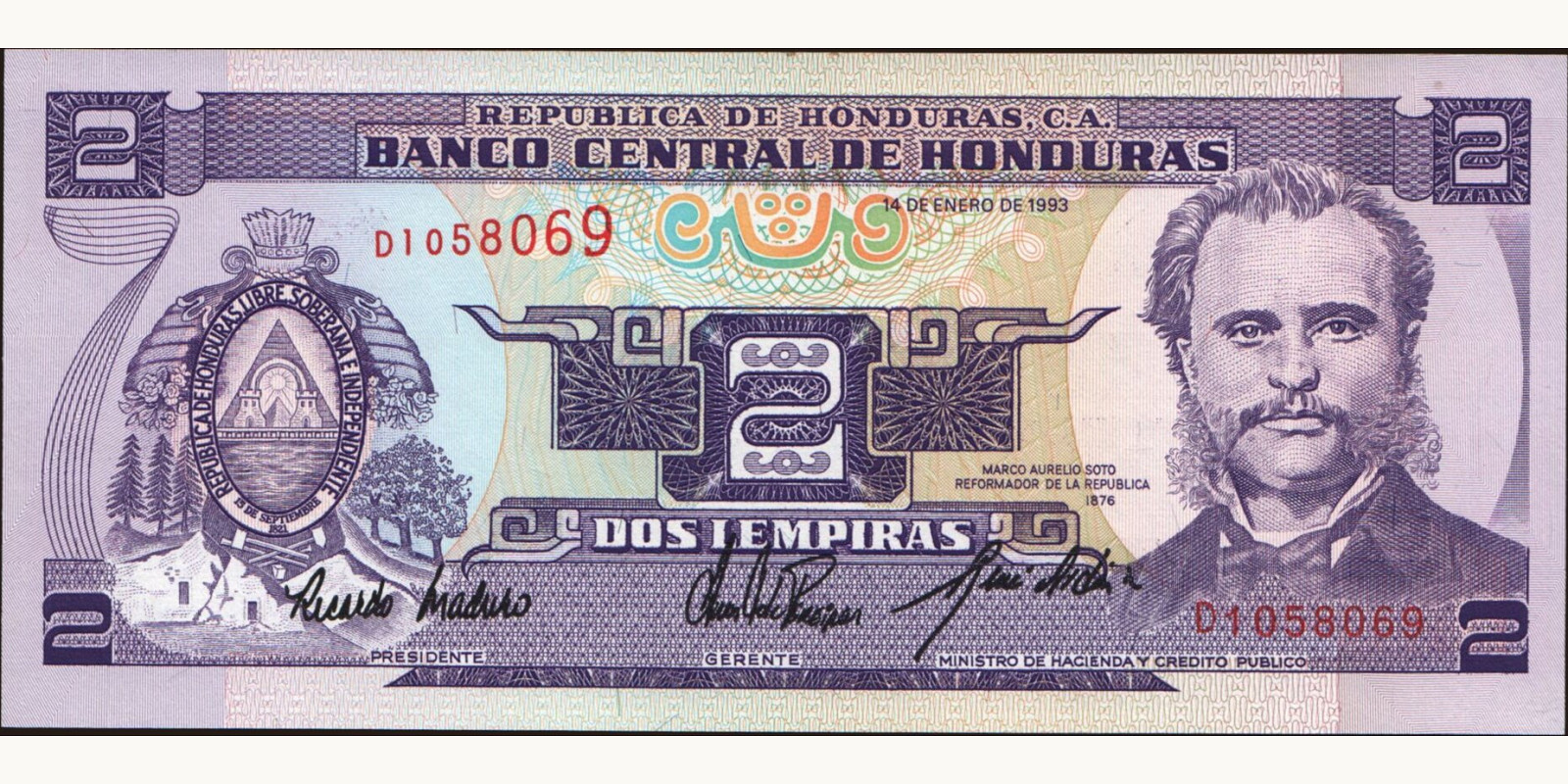 2 lempira 1993