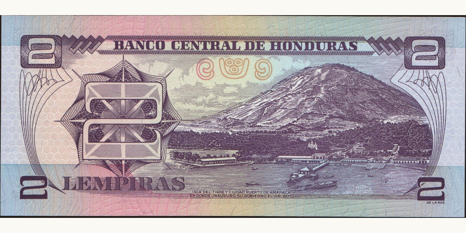 2 lempira Гондурас 1997 — Оборотная сторона