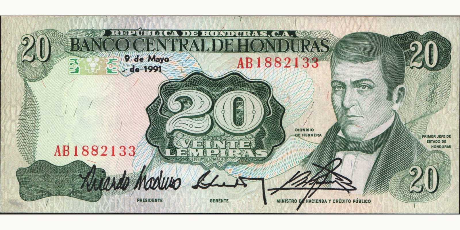 20 lempira 1991