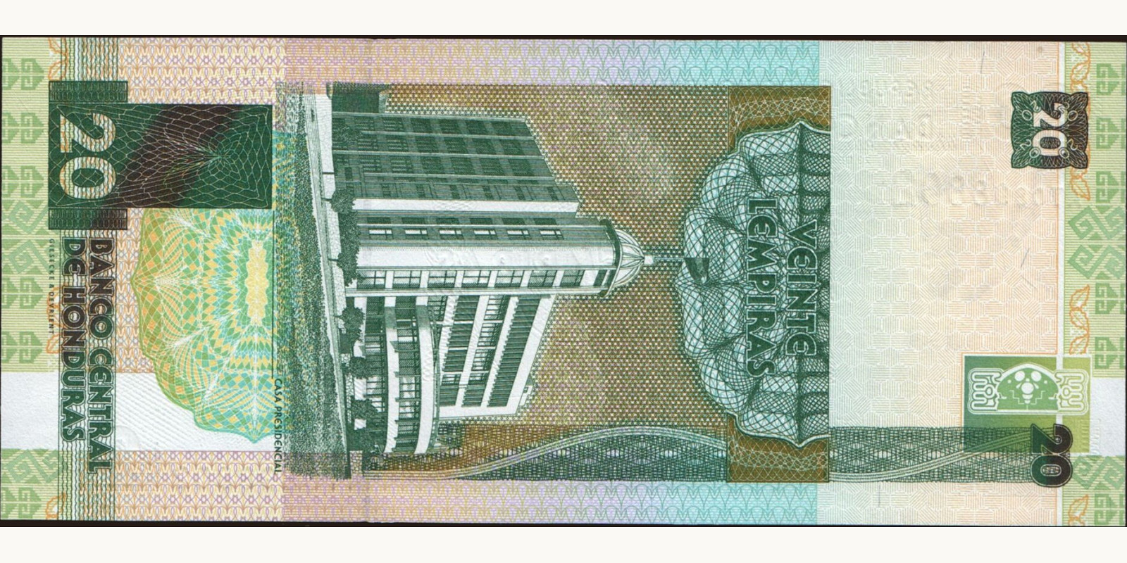20 lempira Honduras 2003 — Back side
