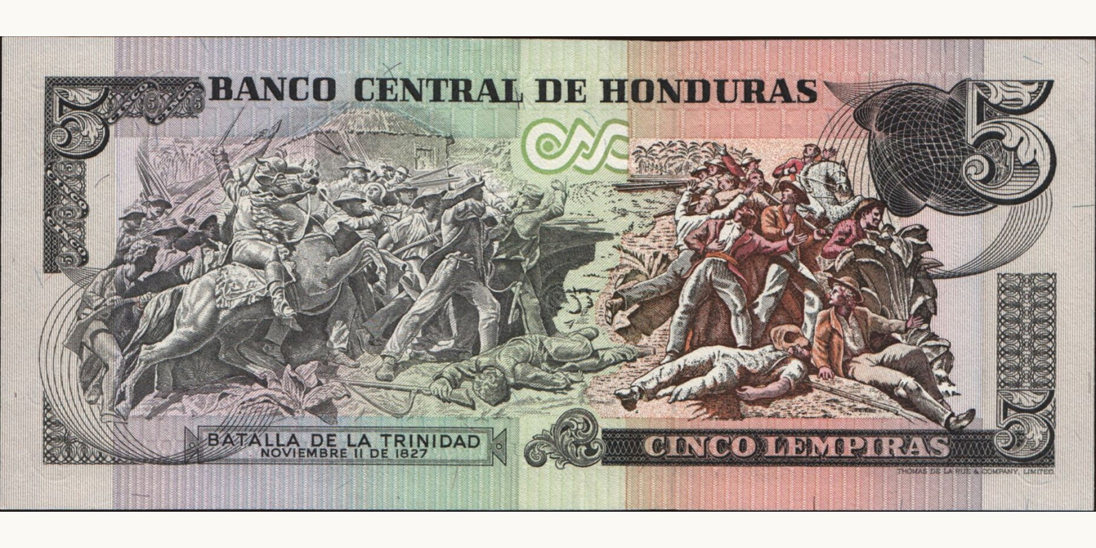 5 lempira Гондурас 1978 — Оборотная сторона