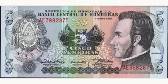 5 lempira 1989