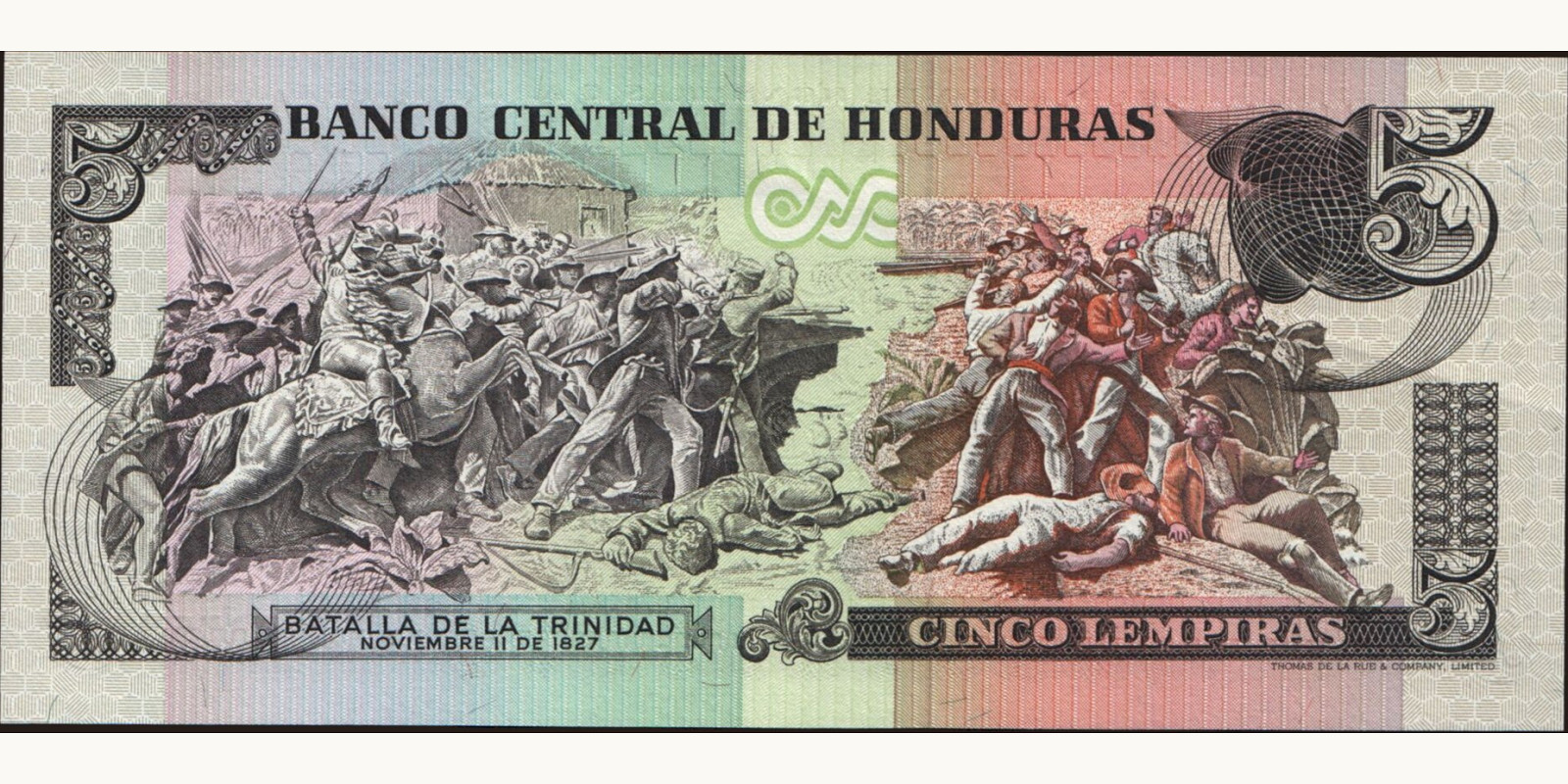 5 lempira Honduras 1993 — Back side