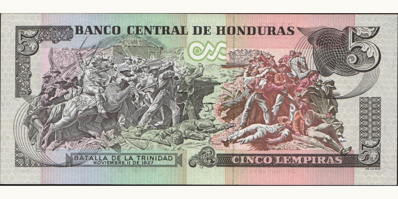 5 lempira Гондурас 1997 — Оборотная сторона