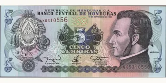5 lempira 1997