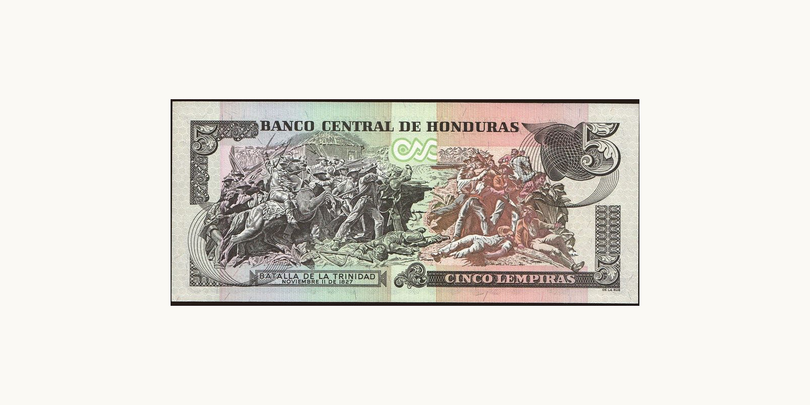 5 lempira Honduras 1998 — Back side