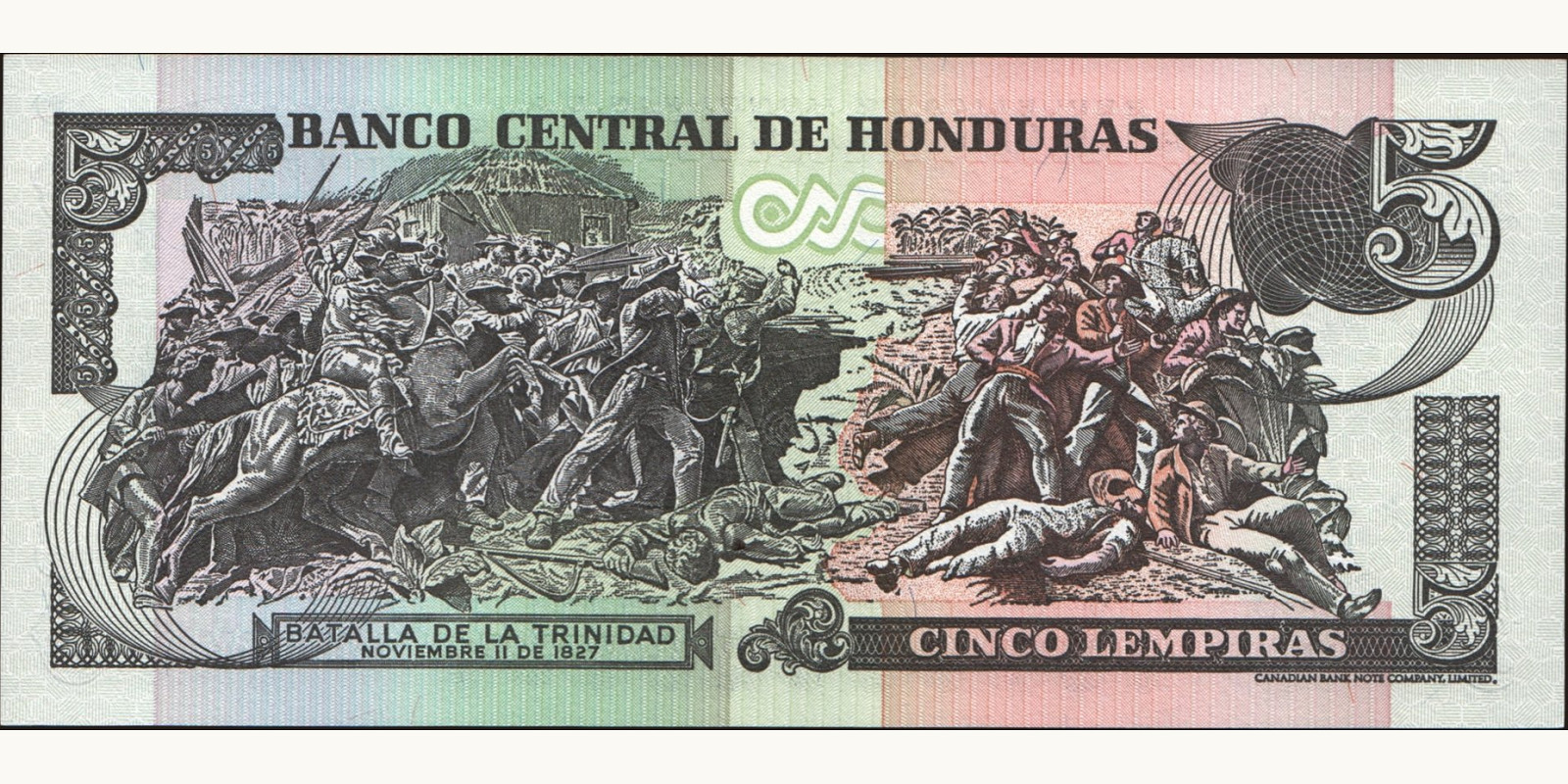 5 lempira Гондурас 2003 — Оборотная сторона