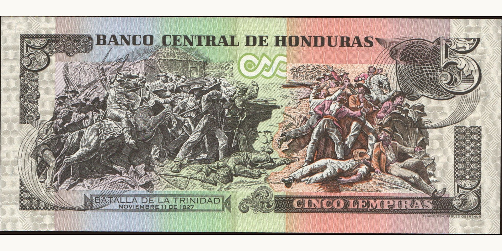 5 lempira Honduras 2006 — Back side