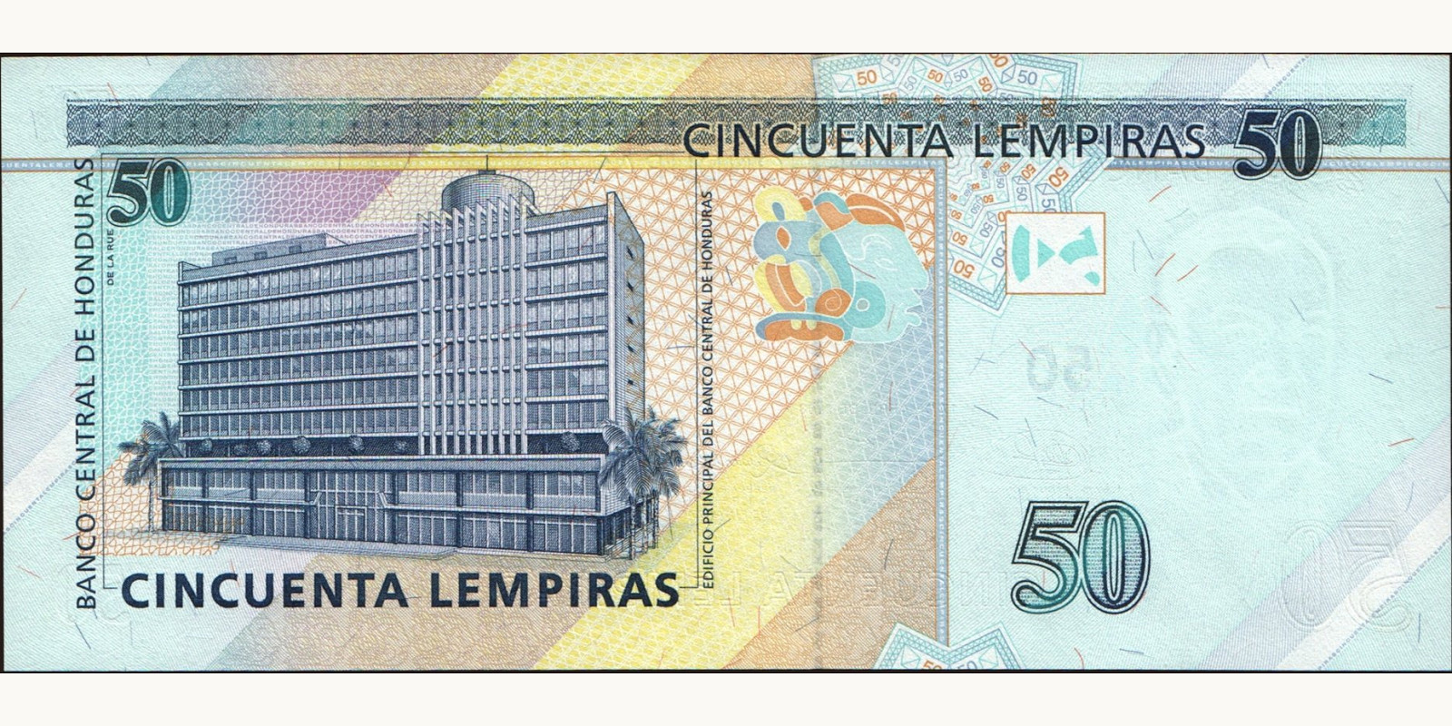 50 lempira Honduras 2008 — Back side