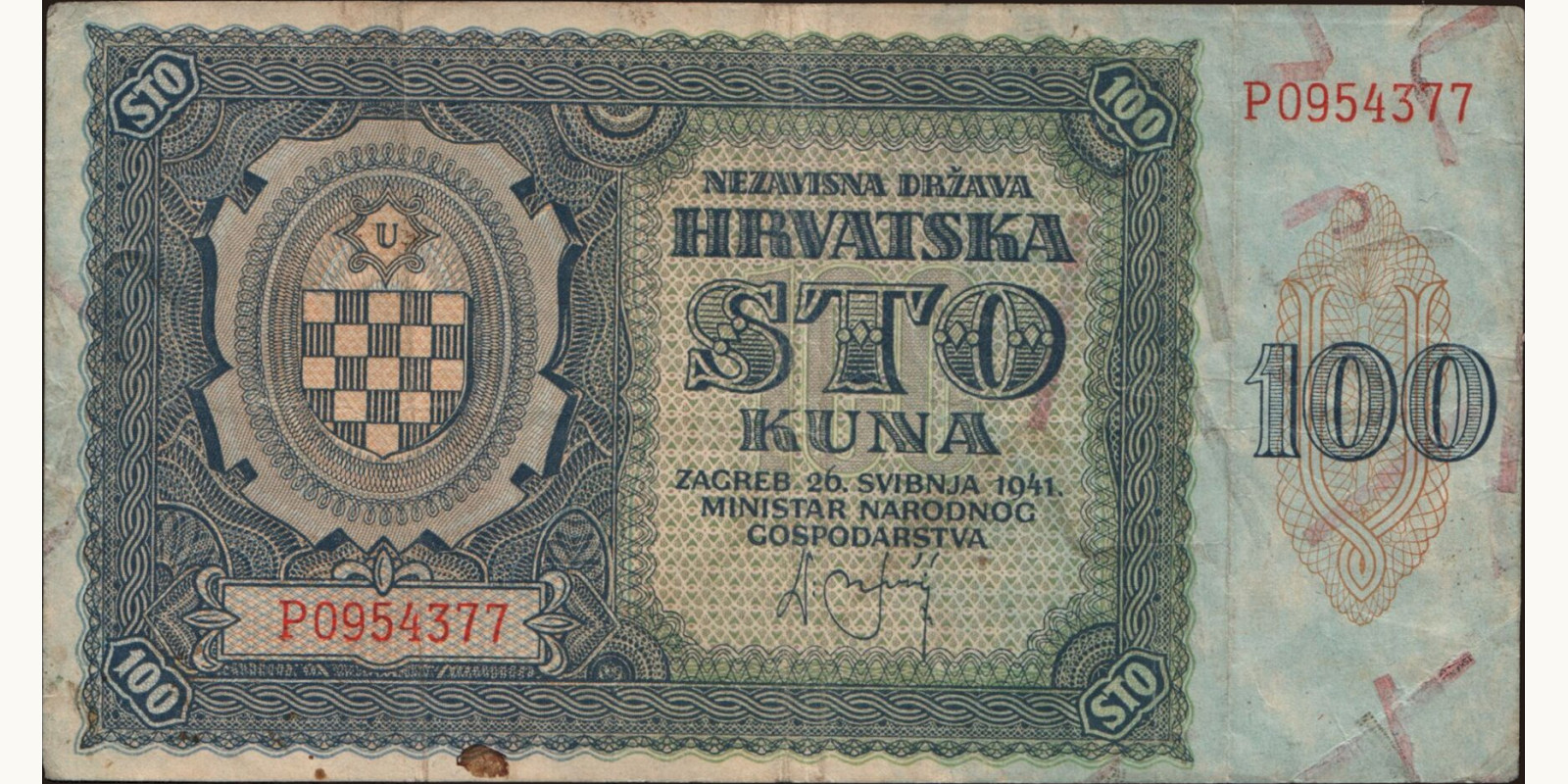 100 kuna 1941