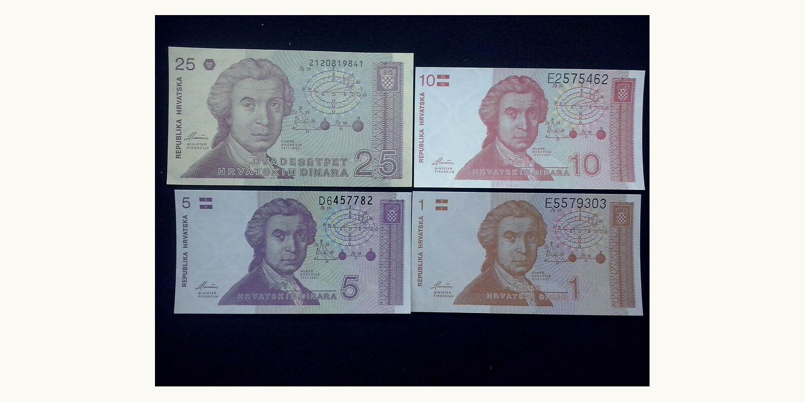 25 dinars Croatia 1991 — Front side