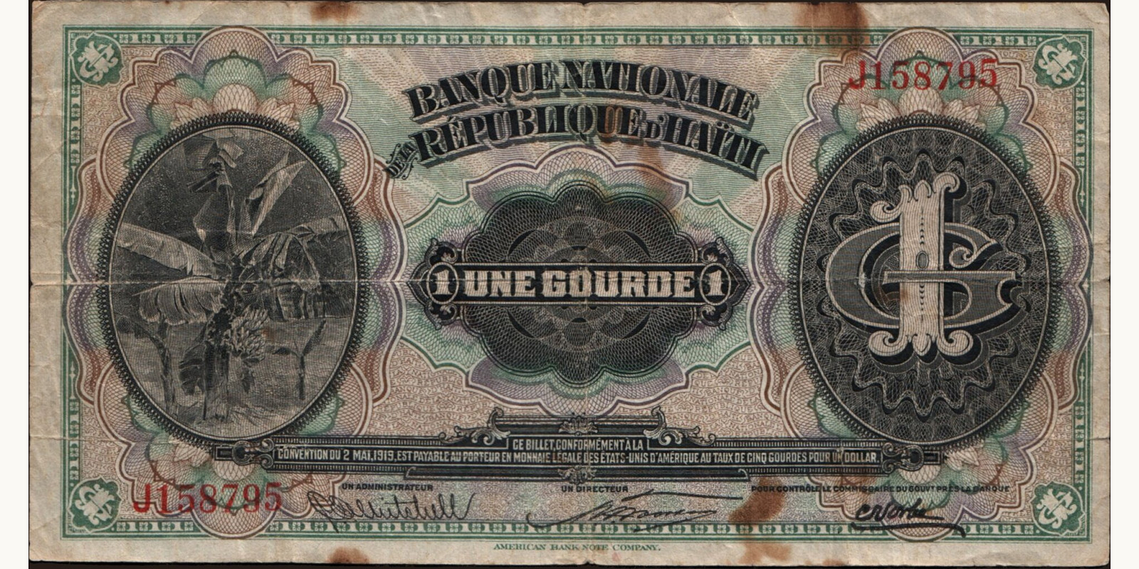 1 gourde 1919
