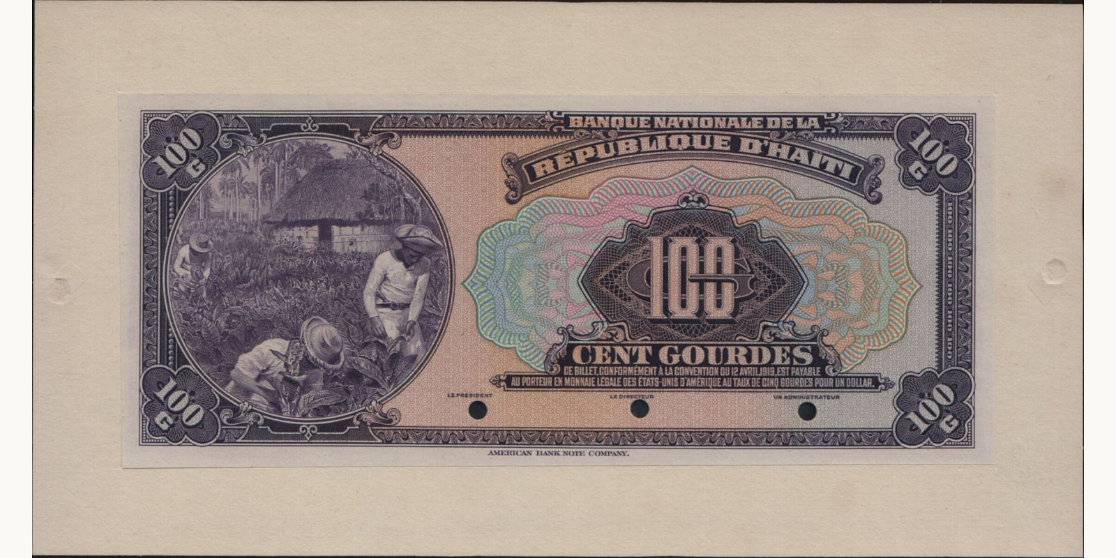 100 gourde 1919