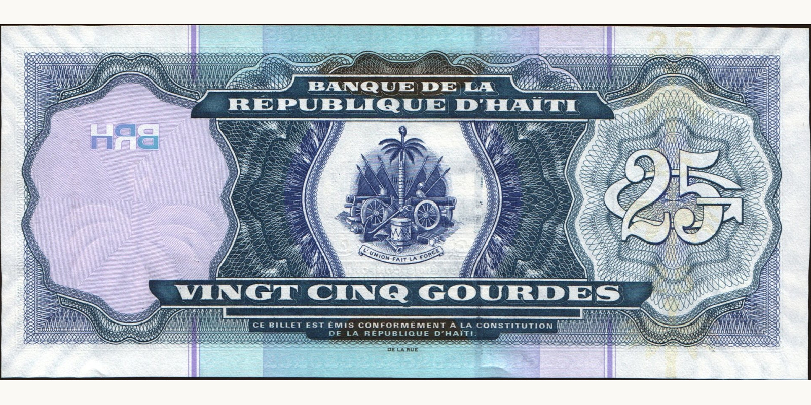 25 gourde Haiti 2006 — Back side