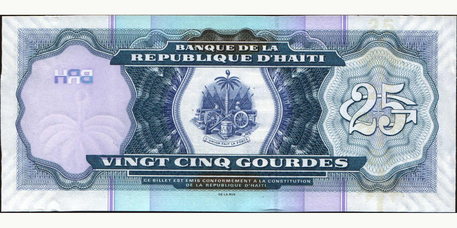 25 gourde Гаити 2009 — Оборотная сторона