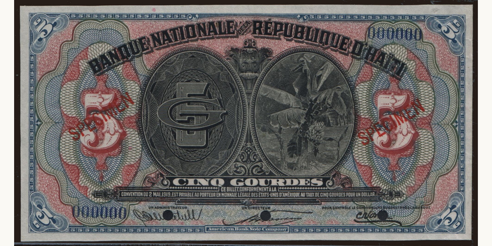 5 gourde 1919