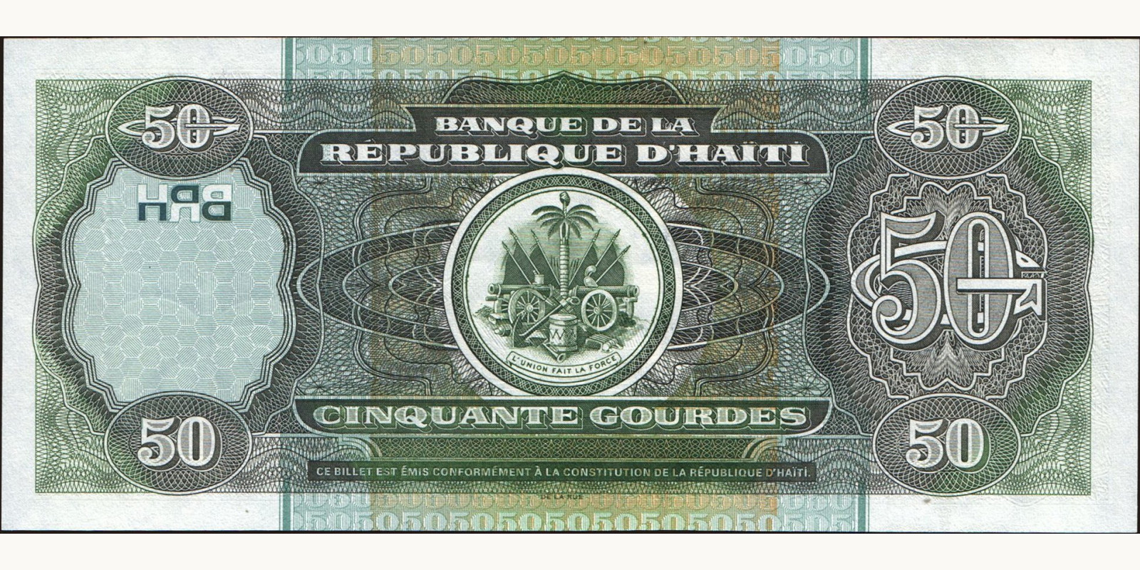 50 gourde Гаити 2000 — Оборотная сторона