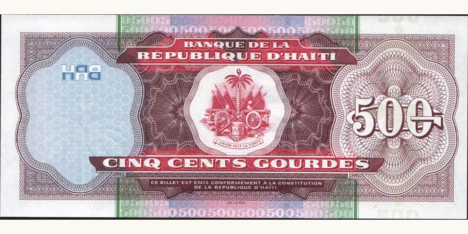 500 gourde Гаити 2003 — Оборотная сторона