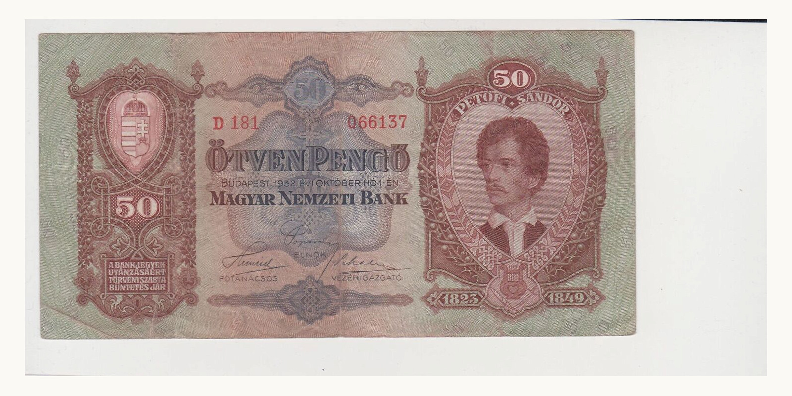 50 pengo 1932