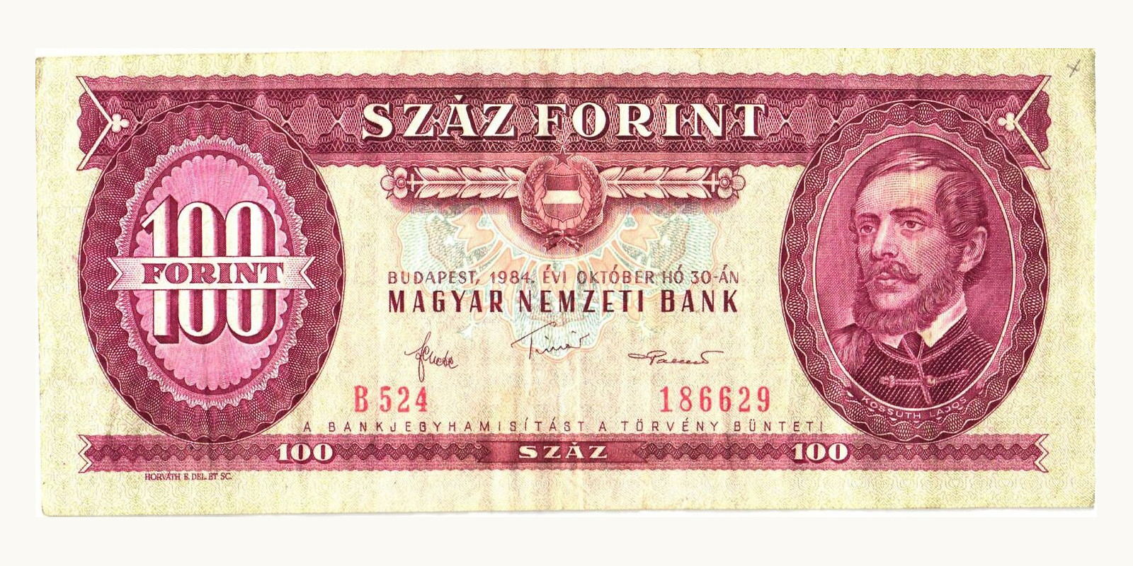 100 forints 1984
